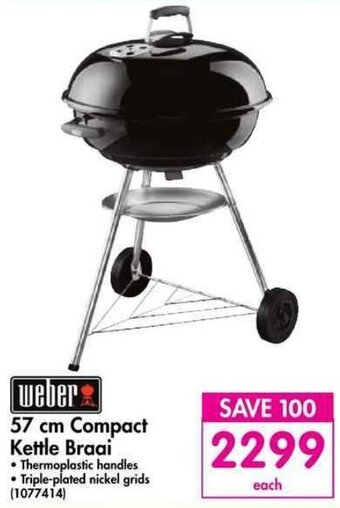 Makro Weber 57cm Compact Kettle Braai offer