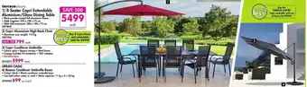 Makro Terraceleisure 8-Seater Capri Extendable Aluminium/Glass Dining Table 220 x 100 x 75cm offer