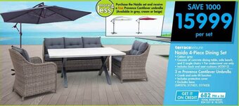 Makro Terraceleisure Naida 4-Piece Dining Set offer