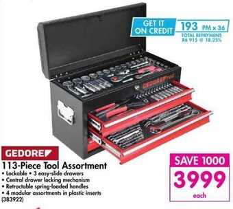 Makro Gedore 113-Piece Tool Assortment offer