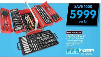Makro Mastercraft 166-Piece Tool Kit offer