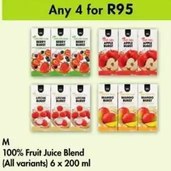Makro M 100% Fruit Juice Blend 6 x 200ml offer