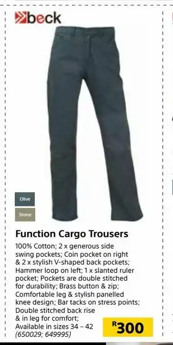 Builders Express Function carggo trousers offer