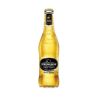 Prestons Strongbow gold apple cider non-returnable bottle (24x330ml) offer