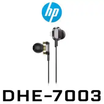 Hp dhe-7003 wired earphone - black