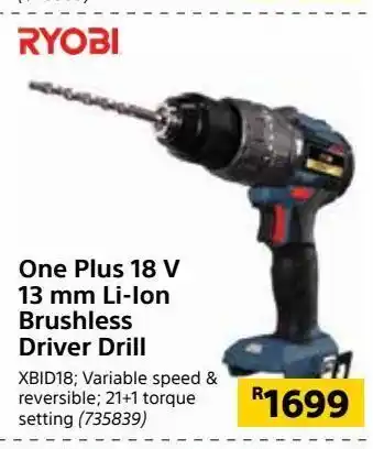 One plus 18 v 13mm li-ion brushless driver drill
