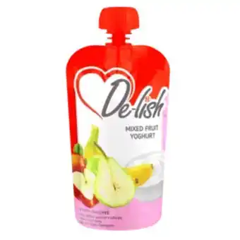 Shoprite De-lish mixed fruit flavoured baby yoghurt pouch 110ml offer