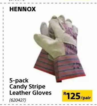 Builders Express 5-pack candy drtipe leather gloves offer