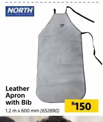 Leather apron with bib