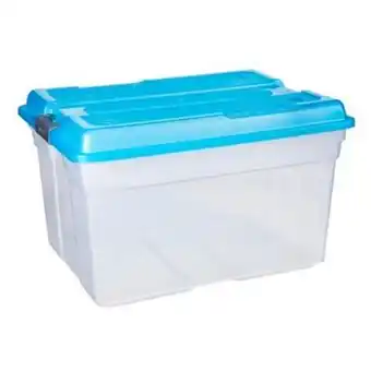 West Pack Lifestyle Clear storage box 56lt blue offer