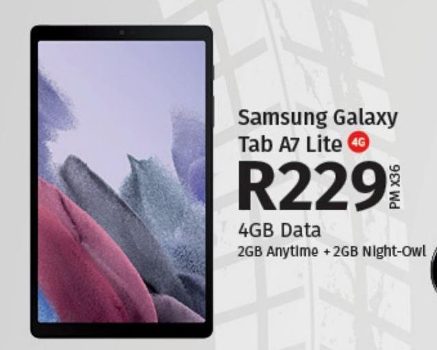 Samsung galaxy tab a7 lite offer at Vodacom