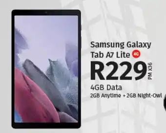 Vodacom Samsung galaxy tab a7 lite offer