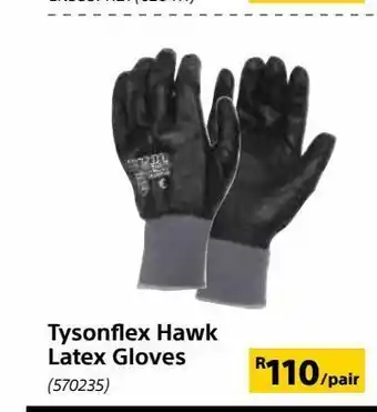 Builders Express Tysonflex hawk latex gloves offer