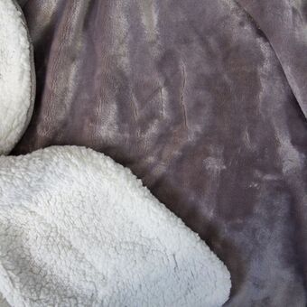 Sherpa fleece blanket (200 x 230cm) grey