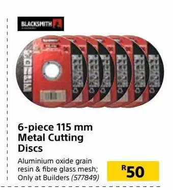 6-piece 115 mm metal cutting discs