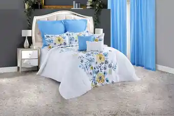 Lewis Bella 7-piece essential comforter set (queen) - floral offer