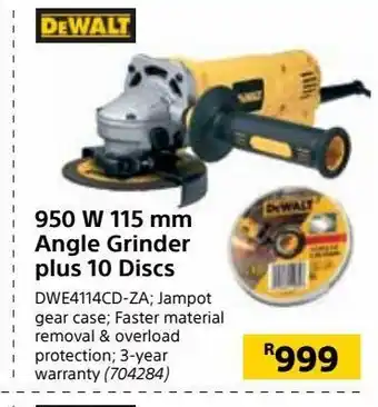 950 w 115 mm angle grinder plus 10 discs