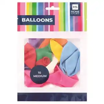 Hs medium balloons assorted 10