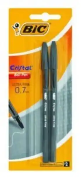 Bic crystal ultra fine black 2 pack
