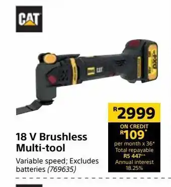 18 v brushless multi-tool