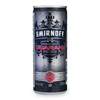 Prestons Smirnoff ice double black guarana can (24x250ml) offer