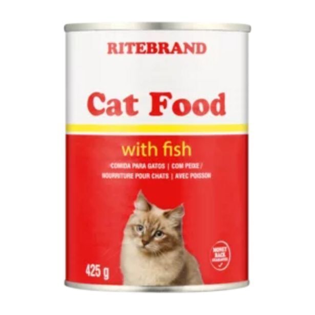Ritebrand cat food with fish 425g offer at Shoprite