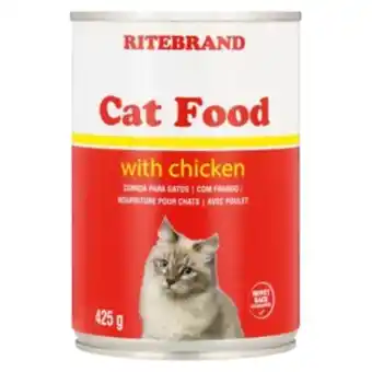 Shoprite Ritebrand cat food with chicken 425g offer