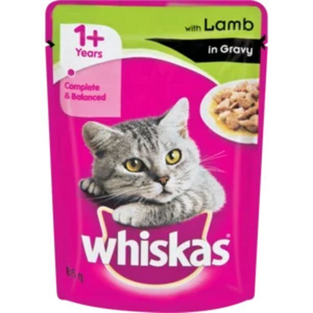 Whiskas lamb in gravy cat food 85g offer at Shoprite