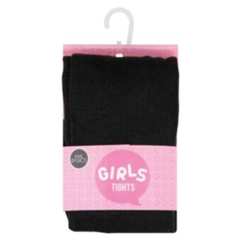 Bare basics plain black girls tights 6-7 years