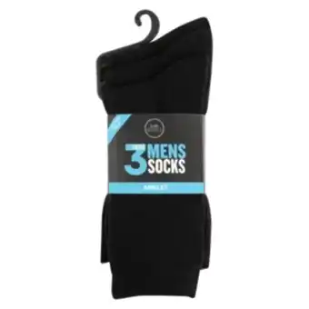 Shoprite Bare basics mens black anklet socks 3 pack offer
