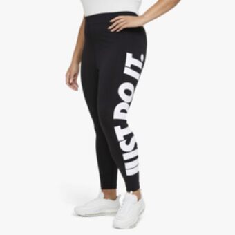 Sportscene Nike women's nsw black white leggings (plus size) offer