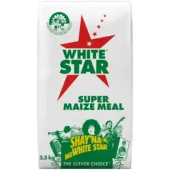Shoprite White star super maize meal bag 2.5kg offer