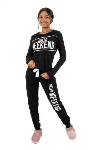 JAM Clothing Ladies statement sleep set - black/ white offer