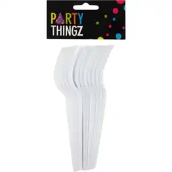 Shoprite Party thingz white plastic forks 12 pack offer