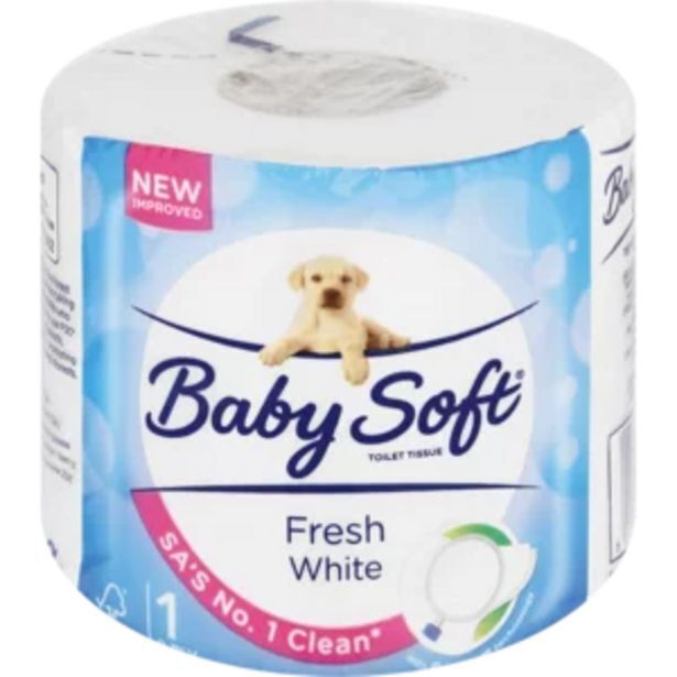 Baby soft white 2 ply toilet roll offer at Shoprite