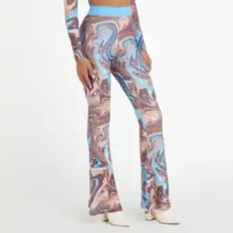 The FIX Women's blue & brown kickflare pants offer