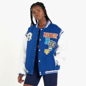 Sportscene Redbat athletics women's blue jacket offer