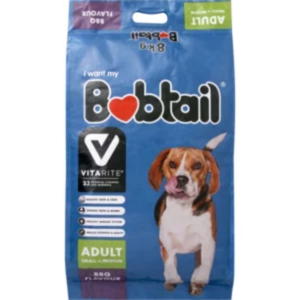 Bobtail bbq grill flavoured small/medium dog food 8kg offer at Shoprite