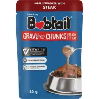 Shoprite Bobtail steak gravy with chunks dog food 85g offer