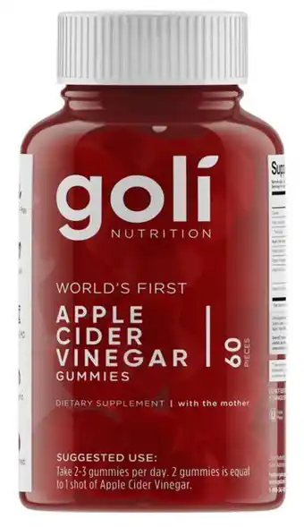 Goli nutrition apple cider vinegar gummies