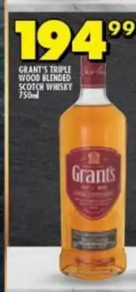 Shoprite Grant's triple wood blended scotch whisky offer