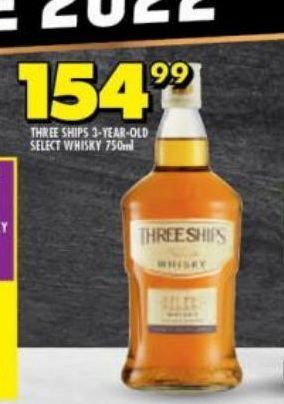 Shoprite Liquor Three ships select whisky offer
