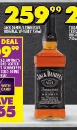 Jack daniel's tennessee original whiskey