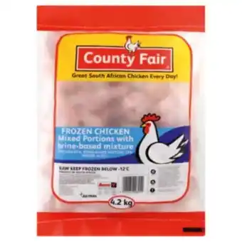 Shoprite County fair frozen chicken mixed portions with brine based mixture 4.2kg offer