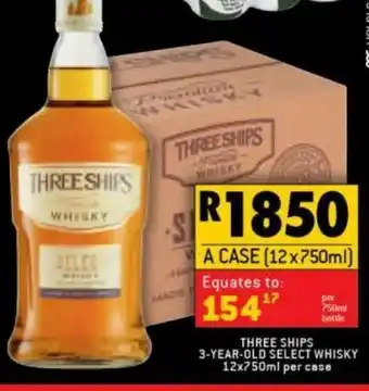 Shoprite Three ships select whisky 12 offer