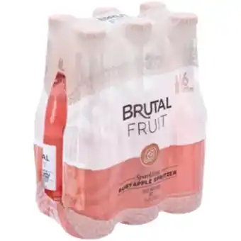 Shoprite Brutal fruit ruby apple flavoured sparkling spritzer bottles 6 x 275ml offer