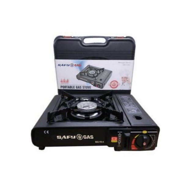 Safy single burner canister camping gas stove with travel case offer