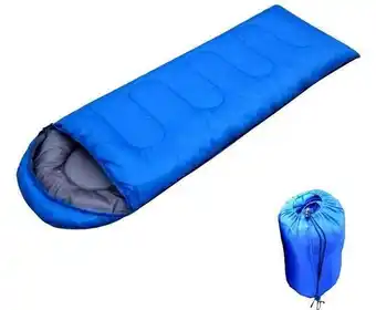 Takealot Hooded camping sleeping bag - blue offer