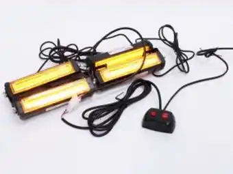 Grill mount cob orange led strobe lights (set of 4)