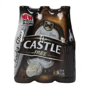 Castle alcohol-free lager 6 x 340 ml bottles